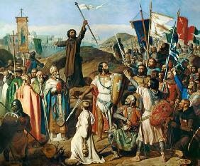 Procession of Crusaders around Jerusalem, 14th July 1099 1841