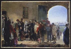 Florence Nightingale bei den verwundeten Soldaten