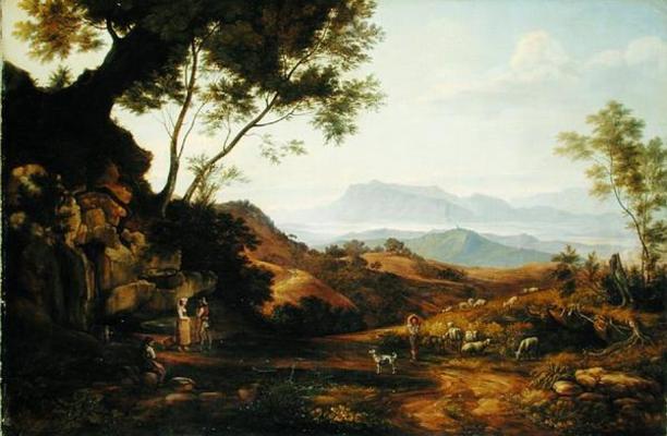Italian Landscape (oil on canvas) von Joachim Faber