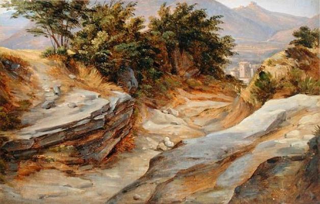 Italian Mountain Landscape, c.1824 (w/c on paper) von Joachim Faber