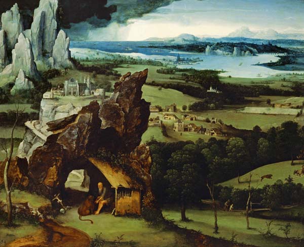 Landschaft mit heiligen Hieronymus von Joachim Patinir