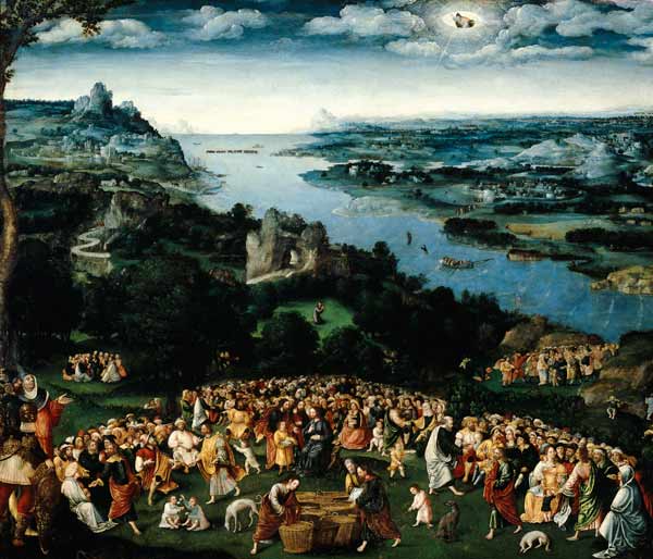The Feeding of the Five Thousand von Joachim Patinir