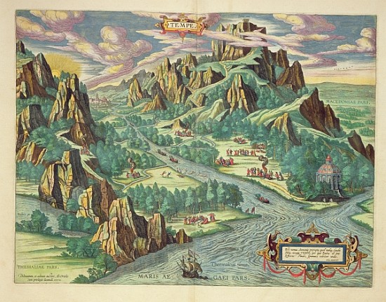 View of antique Thessaly from the ''Atlas Major'' von Joan Blaeu