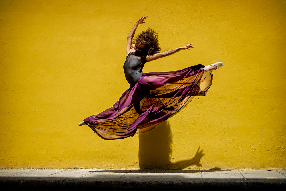 Balletttänzer springt von Joan Gil Raga