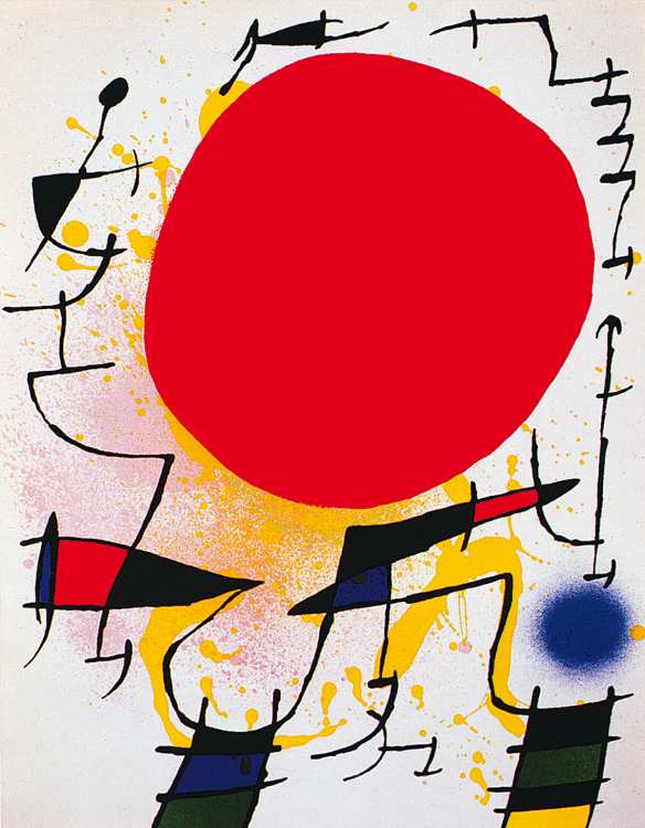Le soleil rouge  - (JM-793) von Joan Miró