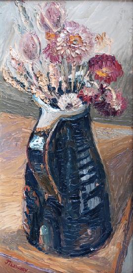 Dried Flowers in a Bernard Leach Jug 2000