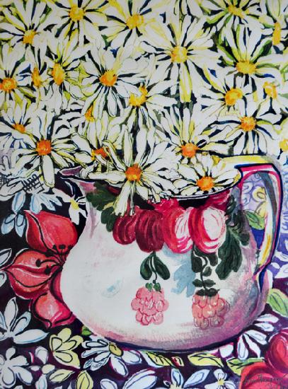 Marguerites in a 30s Jug 2001