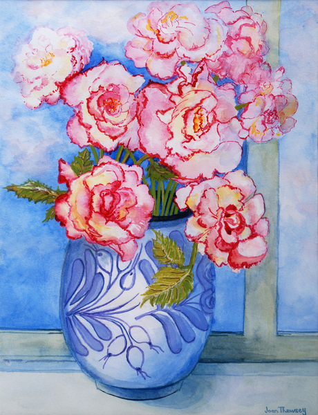 Pink Roses against the Sky von Joan  Thewsey