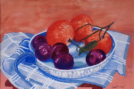 Plums and Mandarins in a dish 2013