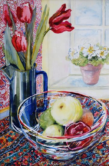 Tulips in a Jug,with a Glass Bowl 2003
