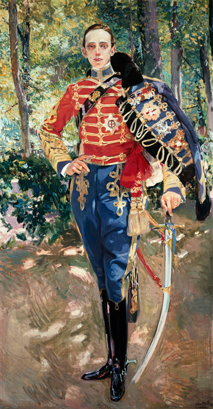Portrait of Alfonso XIII Wearing the Uniform of the Hussars von Joaquin Sorolla