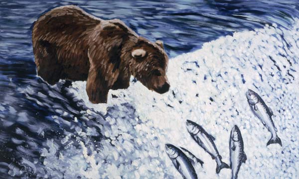 Alaskan Brown Bear, 2002 (oil on canvas)  von Joe Heaps  Nelson