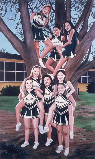 Jesuit Cheerleaders in a Tree, 2002 (oil on canvas)  von Joe Heaps  Nelson