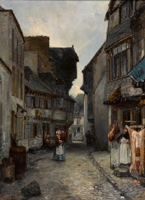 Eine Strasse in Landerneau 1851