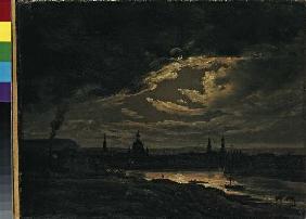 Nächtliche Ansicht von Dresden 1841