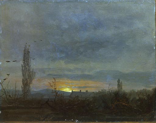 Sonnenuntergang bei Dresden von Johan Christian Clausen Dahl