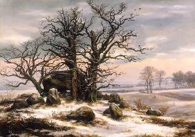 Hünengrab im Winter 1825