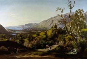 Ansicht der Stadt Bergen in Norwegen 1841