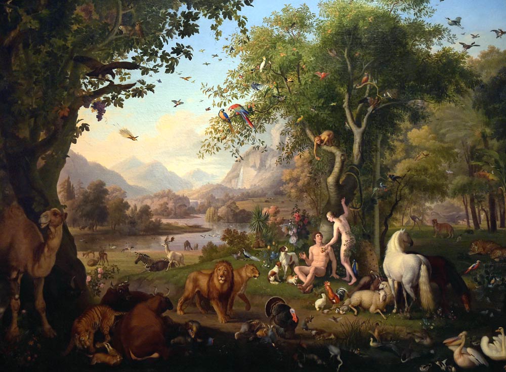 Adam and Eve in the Garden of Eden von Johan Wenzel Peter