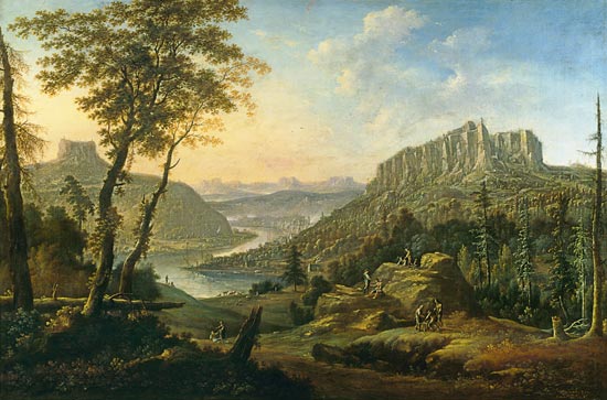 Prospekt der Festung Königstein von Johann Alexander Thiele