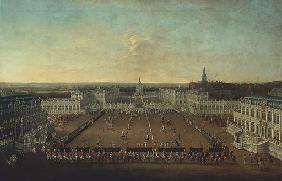 Dresden,Zwinger mit Karneval 1722