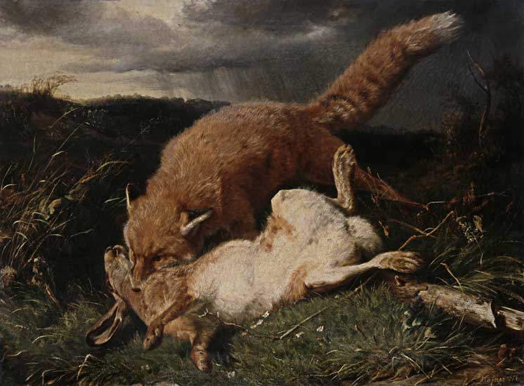 Fuchs und Hase von Johann Baptist Hofner
