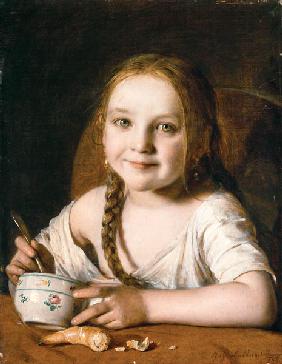 Mädchen am Frühstückstisch 1846