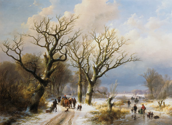 Winterliche Allee von Johann-Bernard Klombeck