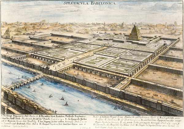 Babylon, hängende Gärten d. Semiramis von Johann Bernhard Fischer von Erlach