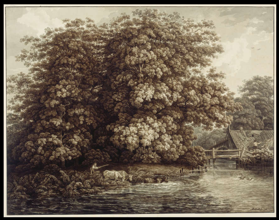 Die Mühle bei den großen Eichen von Johann Christian Reinhart
