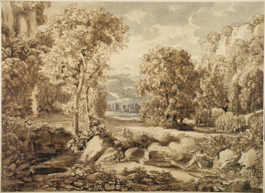 Landschaft mit den Opfern von Kain und Abel von Johann Christian Reinhart