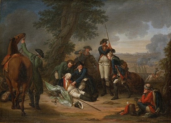 The Death of Field Marshal Schwerin at the Battle of Prague von Johann Christoph Frisch