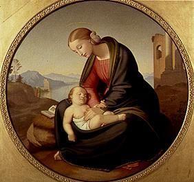Maria mit dem schlafenden Jesuskind. 1842/1853