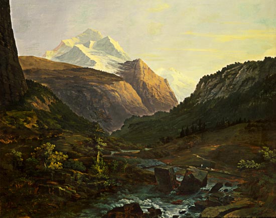 The Jungfrau and the Eiger von Johann Georg Volmar