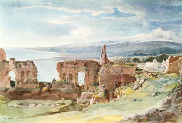 Das griechische Theater in Taormina 1817/1819