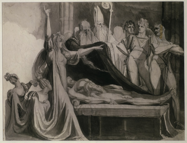 Kriemhild klagt a.d.Leiche von Johann Heinrich Füssli