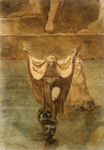 Dante und Vergil auf dem Eis des Kozythos 1774