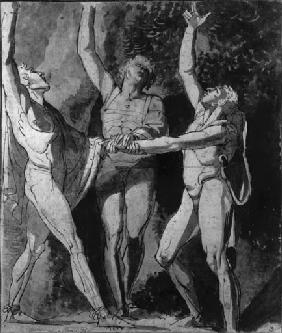 Die drei Eidgenossen beim Schwur auf dem Ruetli 1779
