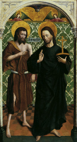 Teil eines Johannes-Altares: Christus und Johannes der Täufer von Johann Koerbecke