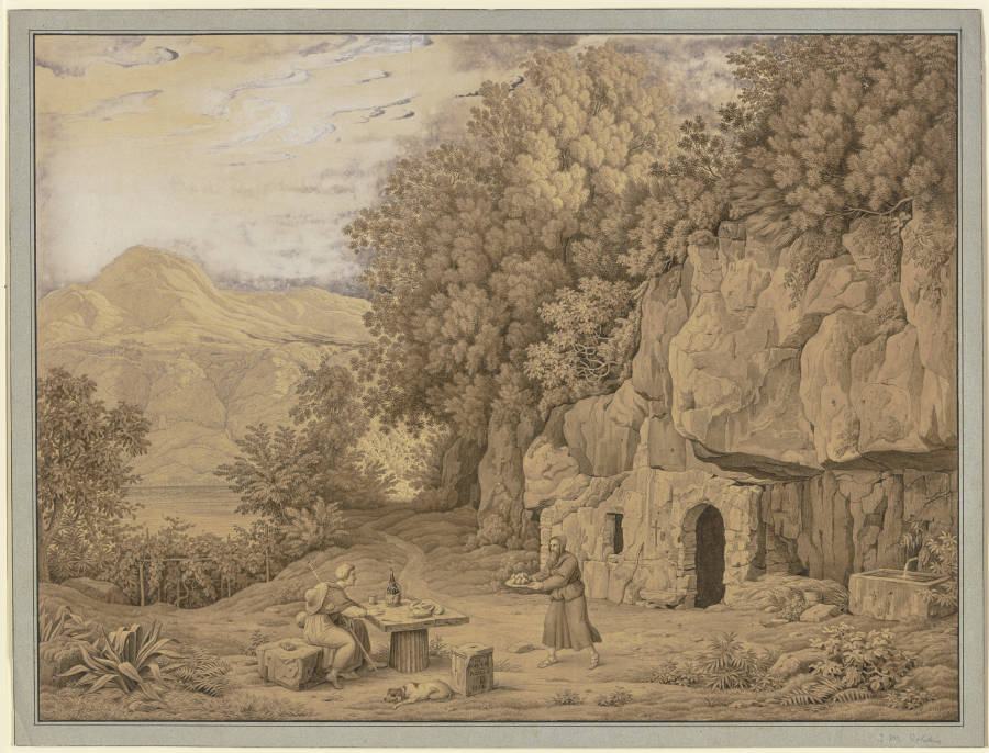 Eremitage bei Albano von Johann Martin von Rohden