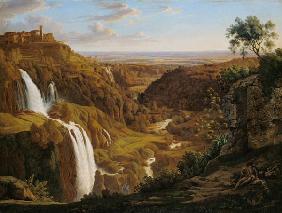 Wasserfälle bei Tivoli. um 1809