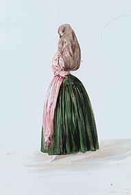 Figurine einer verschleierten Peruanerin 1843