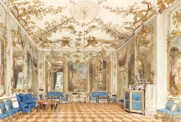 Das Konzertzimmer im Schloss Sanssouci von Potsdam von Johann Philipp Eduard Gaertner