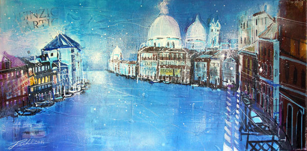 Venedig,  Canale Grande, Santa Maria Salute von Johann Pickl