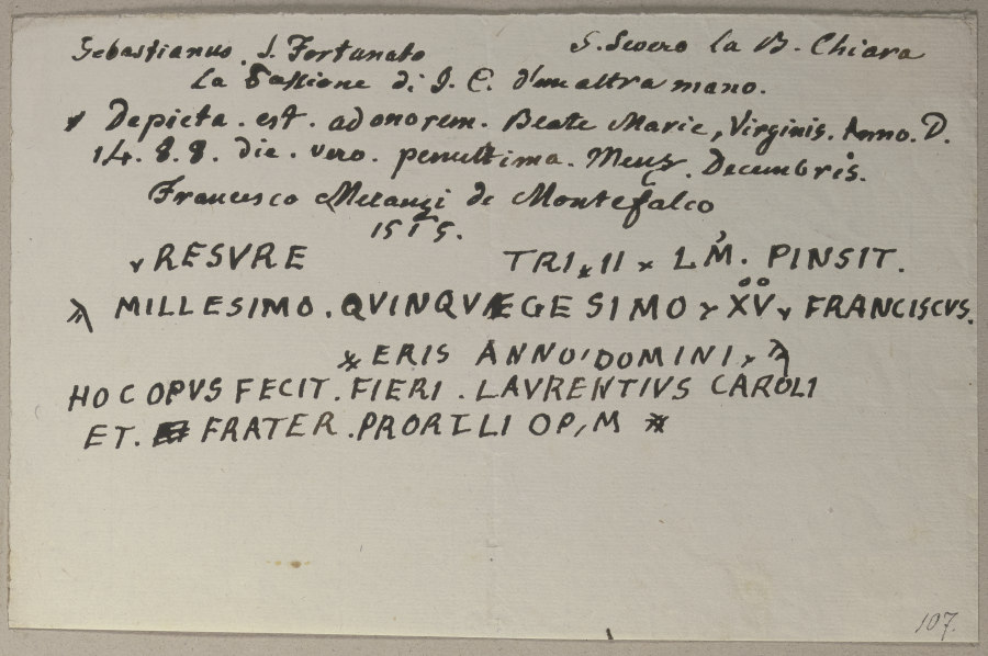 Die Nachschrift einer Inschrift von Johann Anton Ramboux