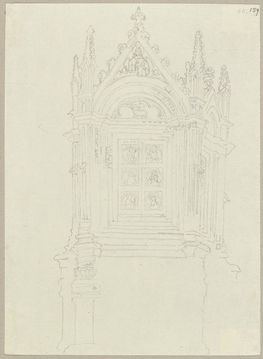 Ein Altar von weißem Marmor worin das Santissima Corporale aufbewahrt wird von Johann Anton Ramboux