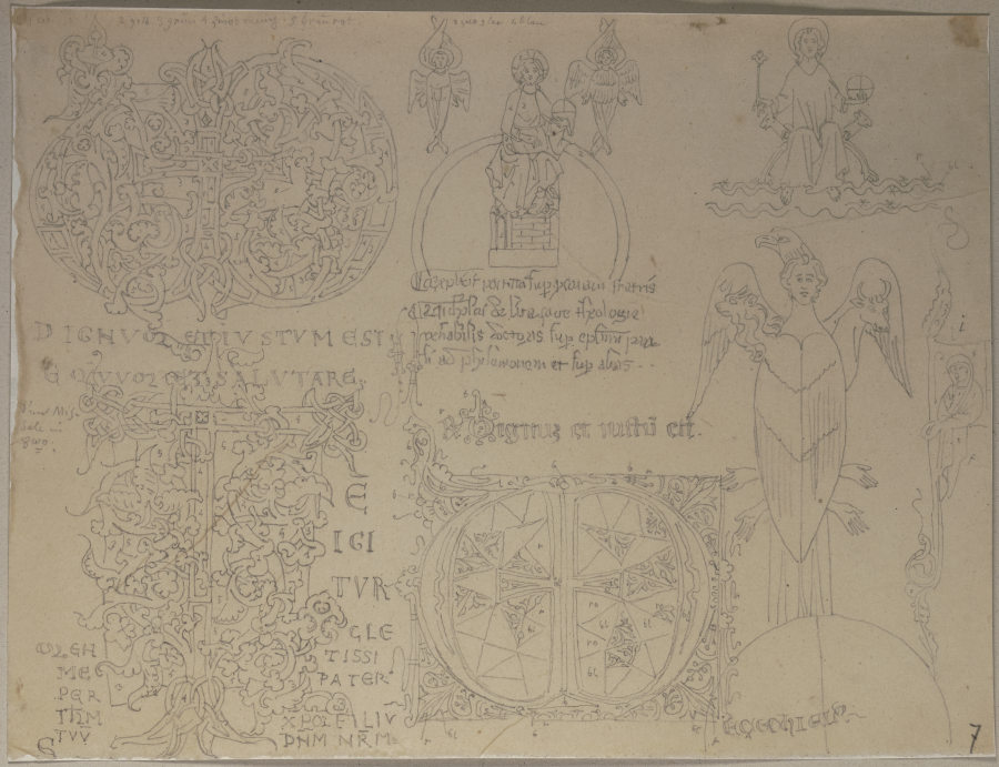 Initialen aus einer Handschrift aus dem Archiv zu Assisi von Johann Anton Ramboux