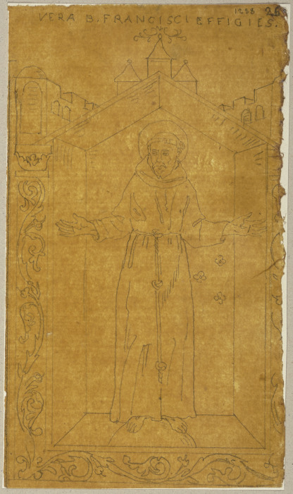 Kopie einer Abbildung des Heiligen Franziskus nach dem Original in der San Francesco a Ripa in Rom von Johann Anton Ramboux