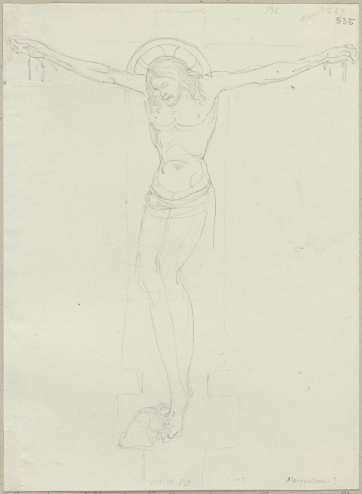 Kruzifix auf Holz in S. Andrea zu Spello von Johann Anton Ramboux