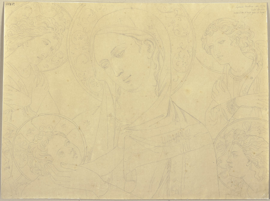 Maria mit dem Jesuskind, nach einem Temperagemälde in Pisa von Johann Anton Ramboux